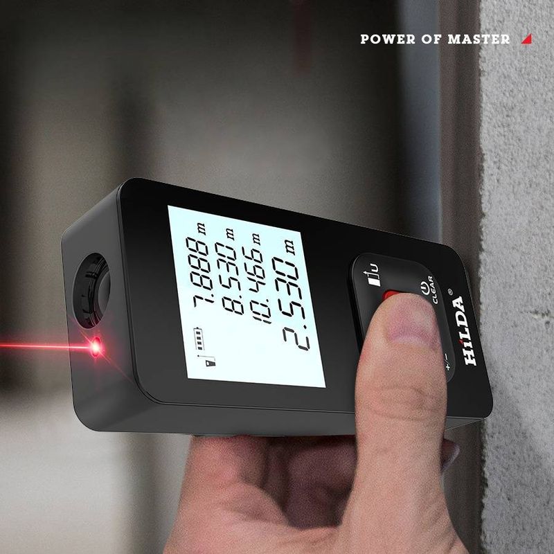 Medidor de distância a laser de alta precisão 50 m/100 m/120 m, ferramenta de medição portátil para uso interno e externo_voghion.com