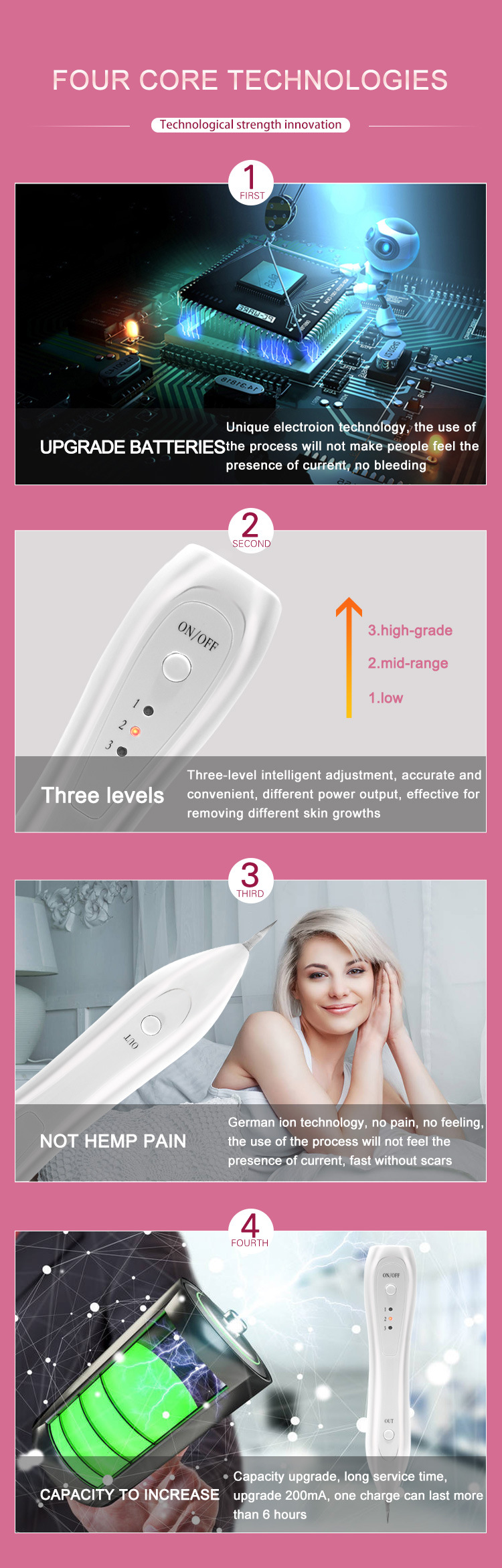 Eladó otthoni használatra szánt Picosecond toll, fájdalommentes szépségápolási eszköz, hegmentes anyajegy-eltávolító eszköz_voghion.com