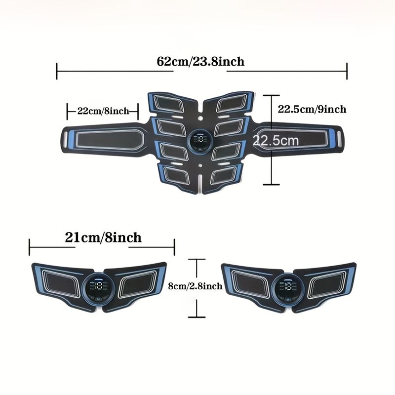 EMS-Fitness-Massagegürtel, EMS-Muskeltrainingsstimulator, EMS-Niederfrequenz-Physiotherapieinstrument, 6 Modi mit 18 Intensitätsstufen_voghion.com