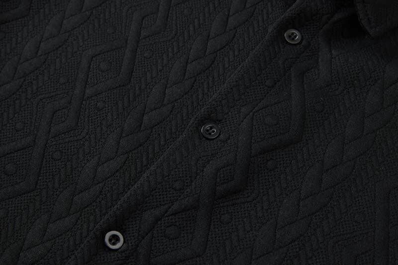 Herrenbekleidung Modetrend Freizeit Sport Strickmuster Kurzarm Zweiteiliger Anzug_voghion.com