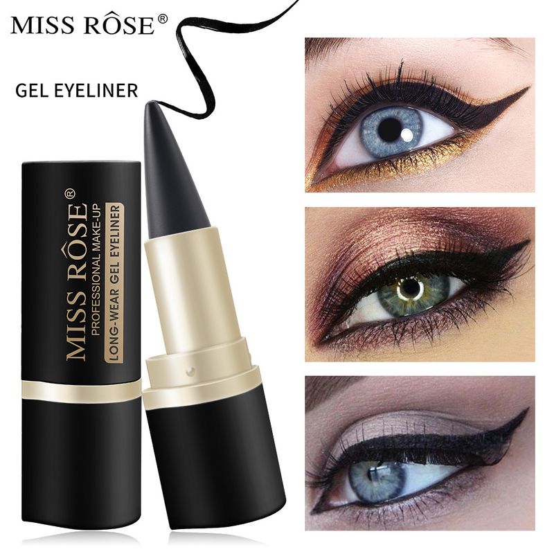 MISSROSE Makeup Matte Waterproof Not Easy To Smudge Black Single Head Solid Eyeliner Female Eyeliner_voghion.com