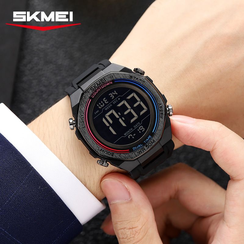 Shimei Men's Student Multi-Function Alarm Clock Waterproof Electronic Watch_voghion.com
