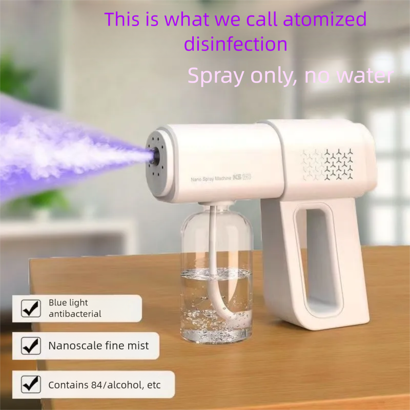 K5p Alcohol Spray Gun Blue Light Nano Electric Household Air Sterilization Express Atomizer Disinfection Machine_voghion.com