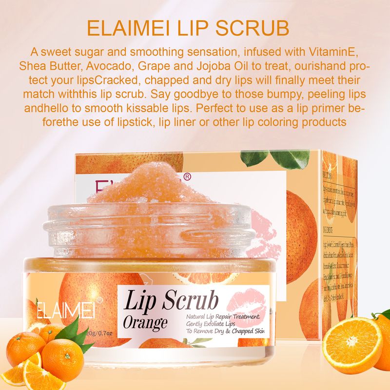 Lo scrub ELAIEMI ammorbidisce la cheratina, rimuove la pelle morta, ripara e mantiene le labbra, schiarisce le linee delle labbra 20 g_voghion.com