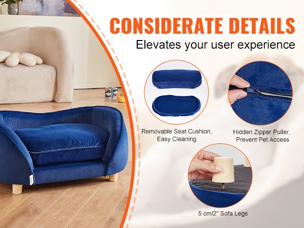 VEVOR Pet Sofa Dog Couch for Medium-Sized Dogs and Cats Dog Sofa Bed 81 lbs_voghion.com