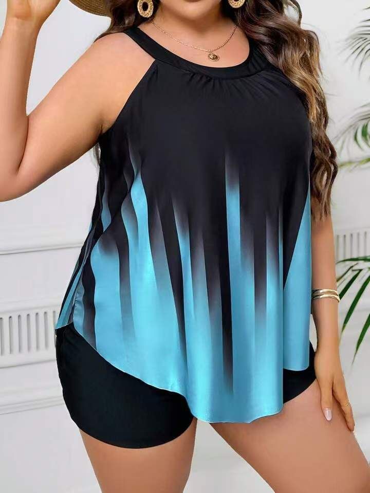 Women's Plus Size Swimwear High Waist Tummy Control One Piece Swimsuit With Built-in Bra Modest Bathing Suit For Swimming_voghion.com