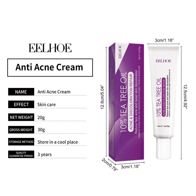 Crema per la rimozione dell'acne, riparazione, rossore, controllo dell'olio, restringimento dei pori, sbiancamento, idratazione, attenuazione delle macchie, crema anti-infiammatoria per il trattamento dei brufoli._voghion.com