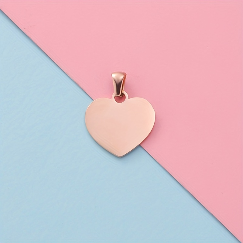 1pc Stainless Steel Mirror Polished Love Heart Pendant Necklace Bracelet DIY Jewelry Making Charms Best Birthday Gift for Her/His_voghion.com