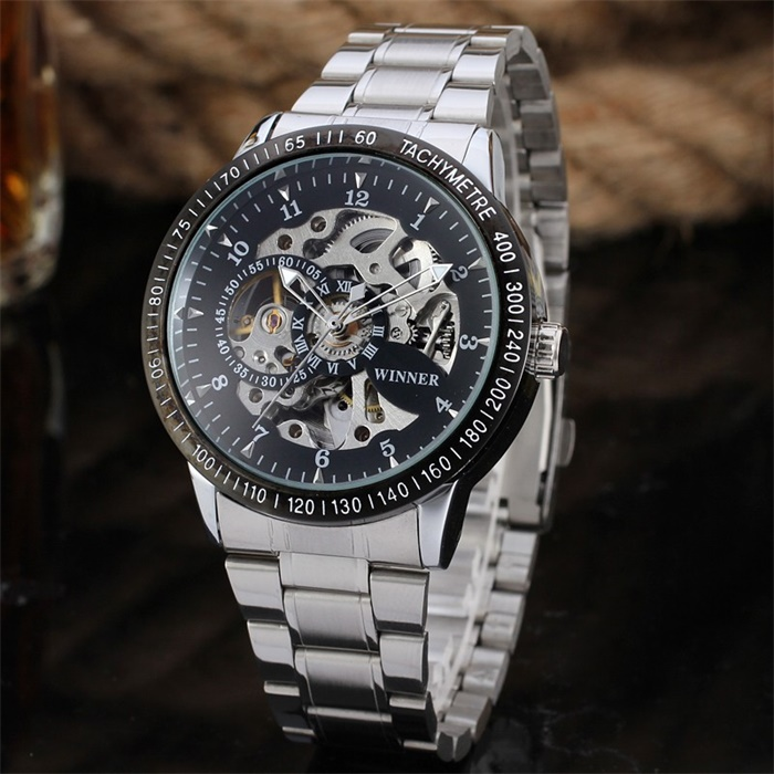 Fashion business leisure double-sided hollow dragon full automatic mechanical watch men's watch_voghion.com