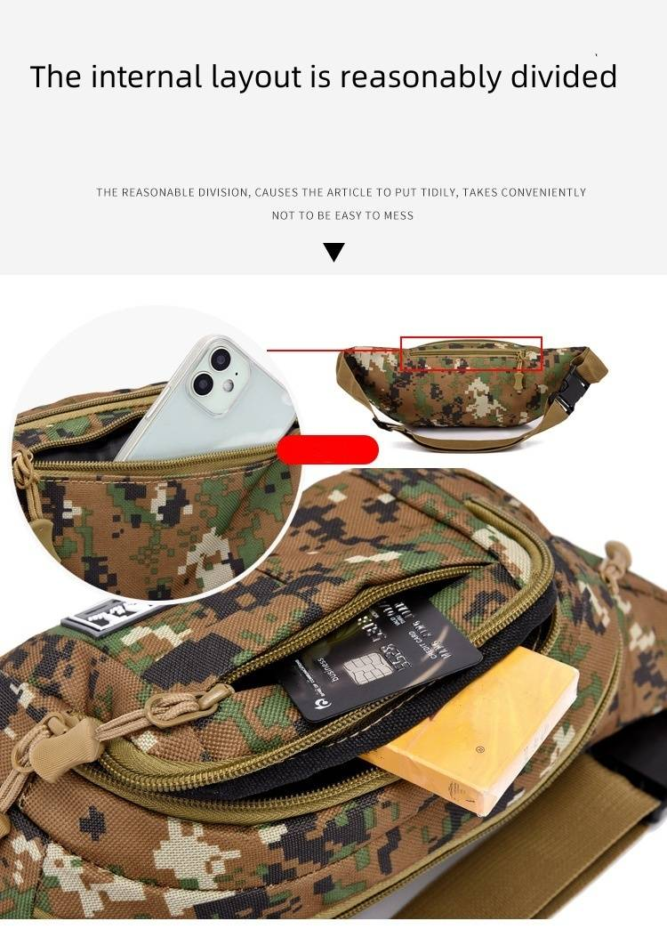 Nei Männer Bauchtasch Handytasch multifunktionell Sport Casual Männer Single-Schëller Camouflage Kräiz Broschttasch_voghion.com