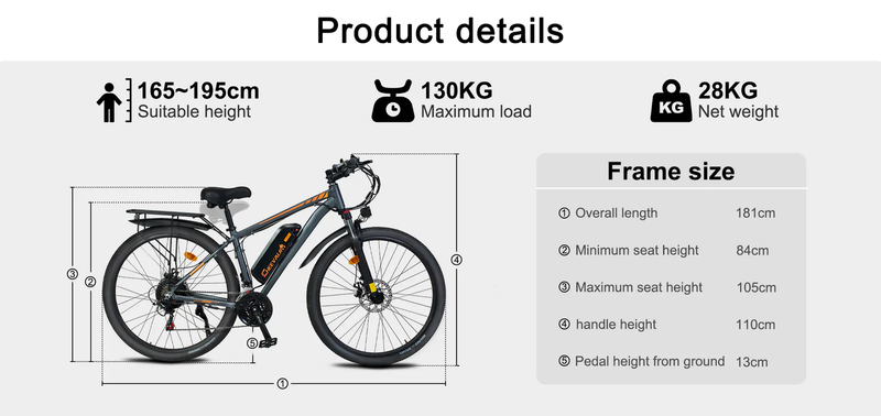 Cheevalry C29 Elektrofahrrad für Erwachsene, 750-W-Motor, 48 V, 18,6 Ah Akku, E-Bike, 29-Zoll-Reifen, 25 km/h Geschwindigkeit, Elektrofahrrad für Erwachsene_voghion.com