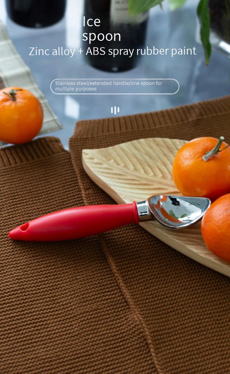 Cucchiaio per gelato e frutta in acciaio inox - Dosatore professionale a doppia faccia per preparare perfetti gelati, sorbetti e palline di anguria (lavabile in lavastoviglie)_voghion.com