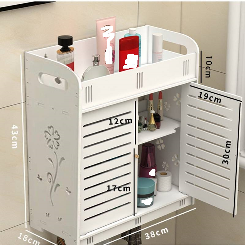 Scaffale portaoggetti per la cura della pelle non perforato da parete per bagno, stile cassetto per bagno, multistrato, grande capacità_voghion.com