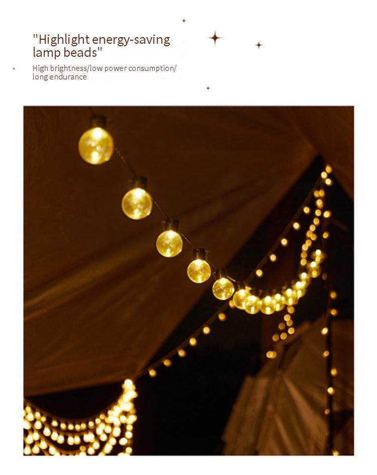 White LED Globe String Lights – Waterproof Plug-in & Battery/Solar Options For Camping, Canopy & Outdoor Decoration (IP44 Rated, PVC Shell)_voghion.com