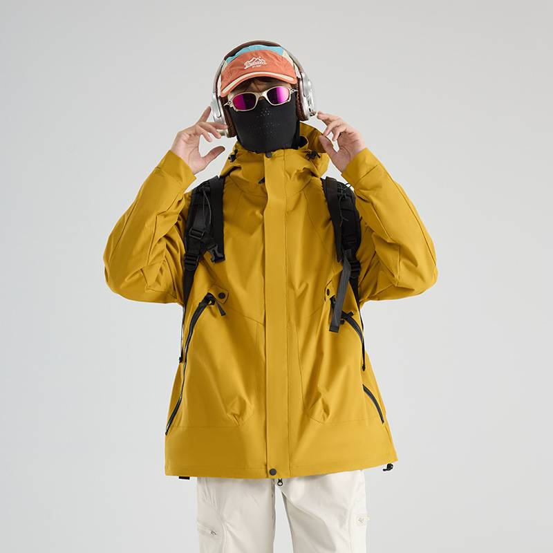 3'ü 1 arada Unisex Dağ Rüzgarlığı Ceket - Çıkarılabilir Polar Astar, 3000 mm Su Geçirmez ve Nefes Alabilir, Yürüyüş, Kayak ve Açık Hava Maceraları İçin_voghion.com