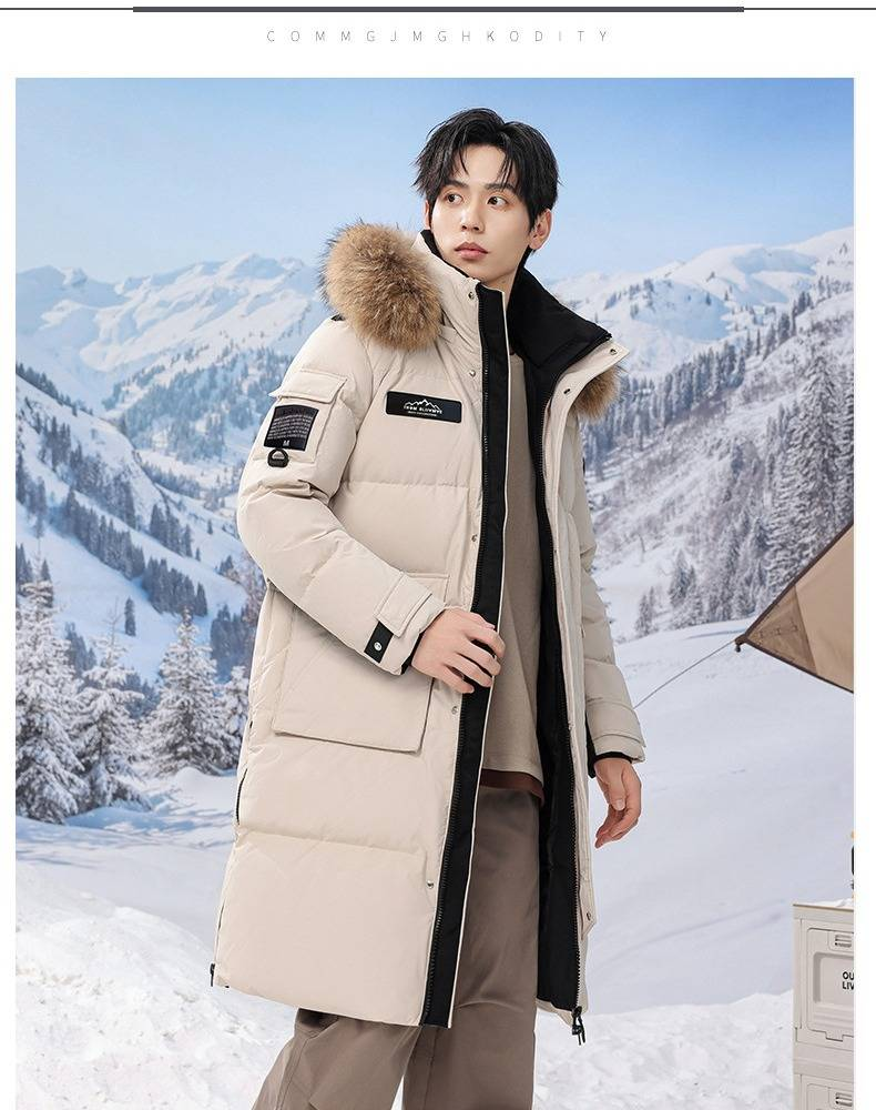 Arctic-Expedition Parka – 700 cuin Gänsedaunen mit verschließbaren Kammern, abnehmbarem Schneefang und sturmfester Kapuze (Unisex S-4XL, knielange Survival-Shell)_voghion.com