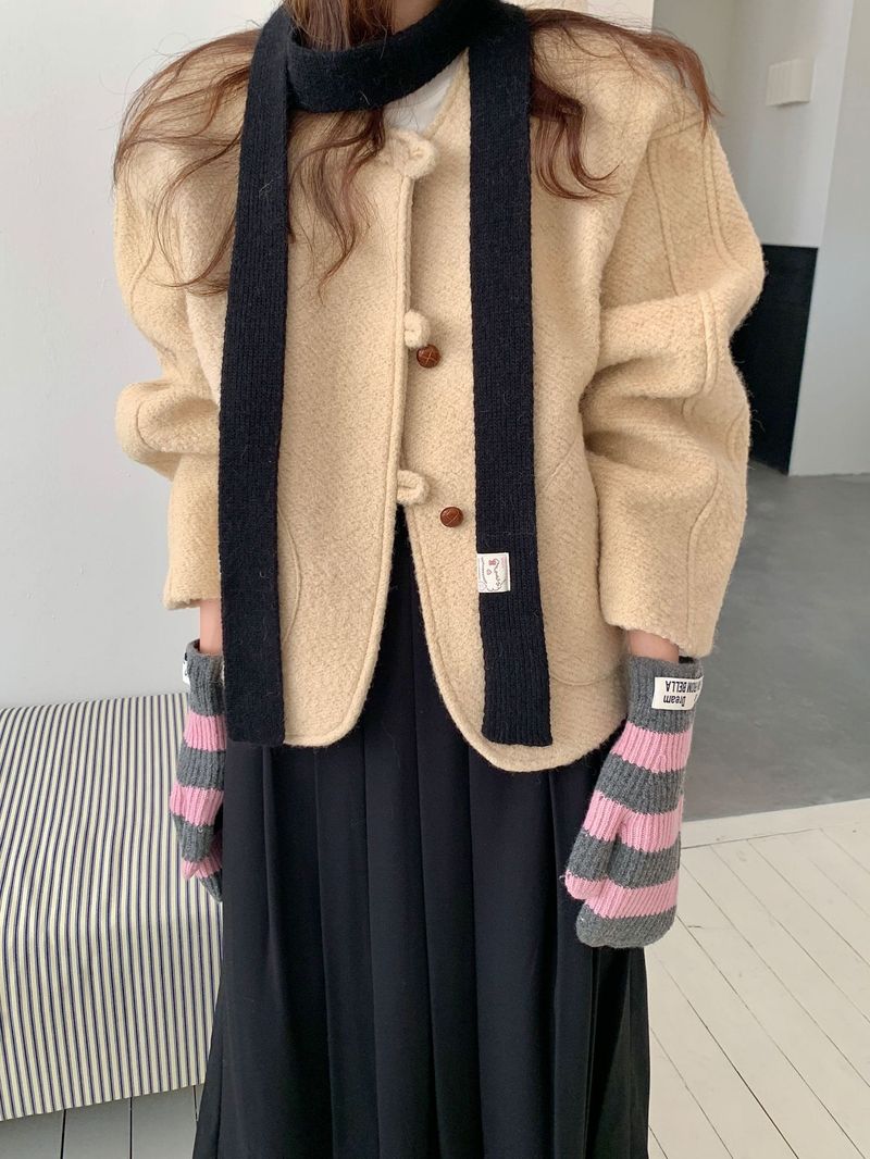 finger Gloves, Student, Korean Style, Ins, Versatile, Warm Knitted Wool, Cycling_voghion.com