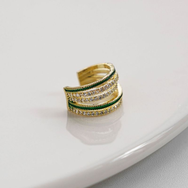 Bijou d'oreille en zircone en forme de C pour femme, sans perçage, clip d'oreille géométrique, boucle d'oreille bohème élégante et stylée, à porter au quotidien._voghion.com