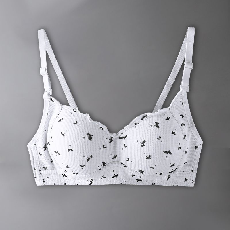 European Summer Romance: Floral Lace Wire-Free Bra - Ultra-Thin, Push-Up & Minimizer For Curvy Figures_voghion.com