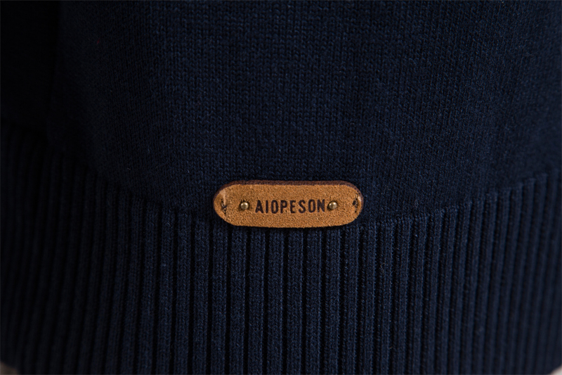 Men's Cotton Sweater With Crochet Collar, Crochet Collar, Quarter Zipper, Sweater, Autumn And Winter, Warm, Social Leisure Sweater For Men_voghion.com