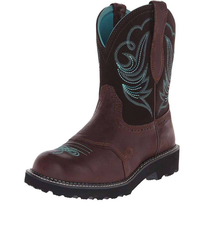 Bota feminina de cano médio HPIOPL, modelo Cowboy 6090, em couro bordado de alta qualidade, ideal para outono e inverno (lote 20210915)._voghion.com