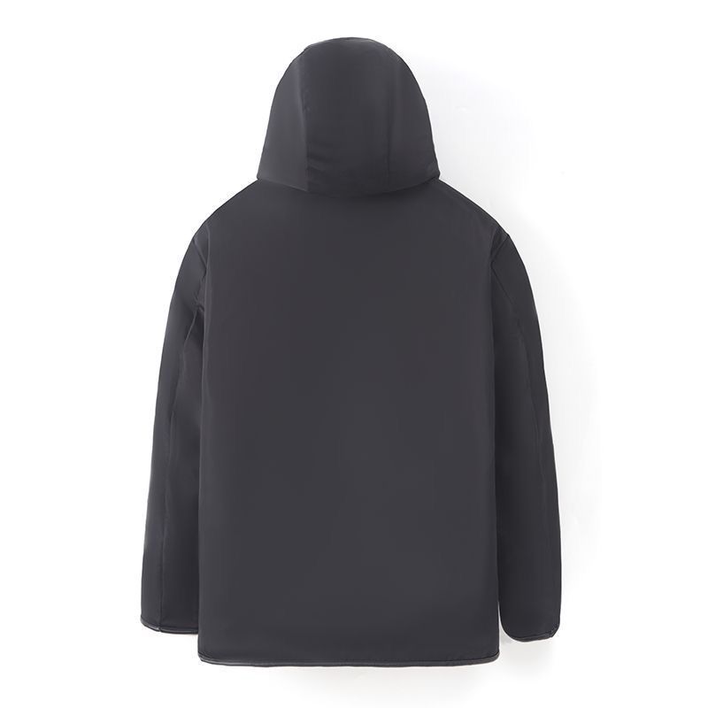 "Premium Genuine Sheepskin Leather Coat – Hooded Winter Jacket With Wool Lining, Cold-Resistant & Stylish One-Piece Stitching Design"_voghion.com