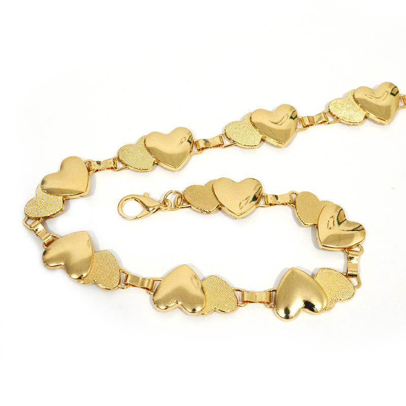 Minimalist And Versatile Design, Circular Sheet Shaped Heart Iron Decorative Waist Chain, Women's Dress Chain_voghion.com