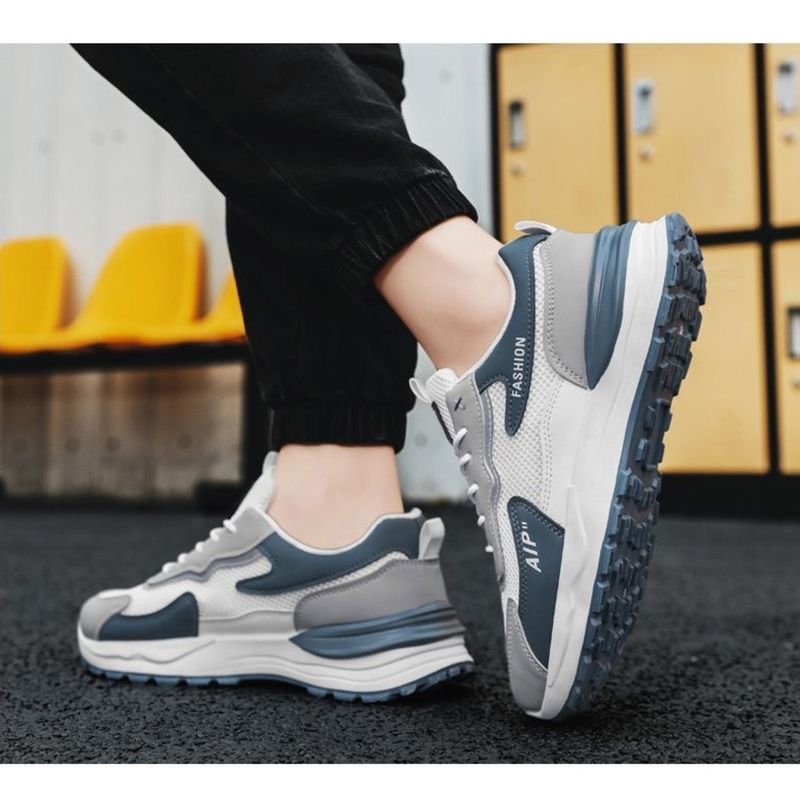 Summer New Breathable Mesh Men's Trendy Versatile Thick-Soled Sneakers Casual Running Dad Shoes_voghion.com