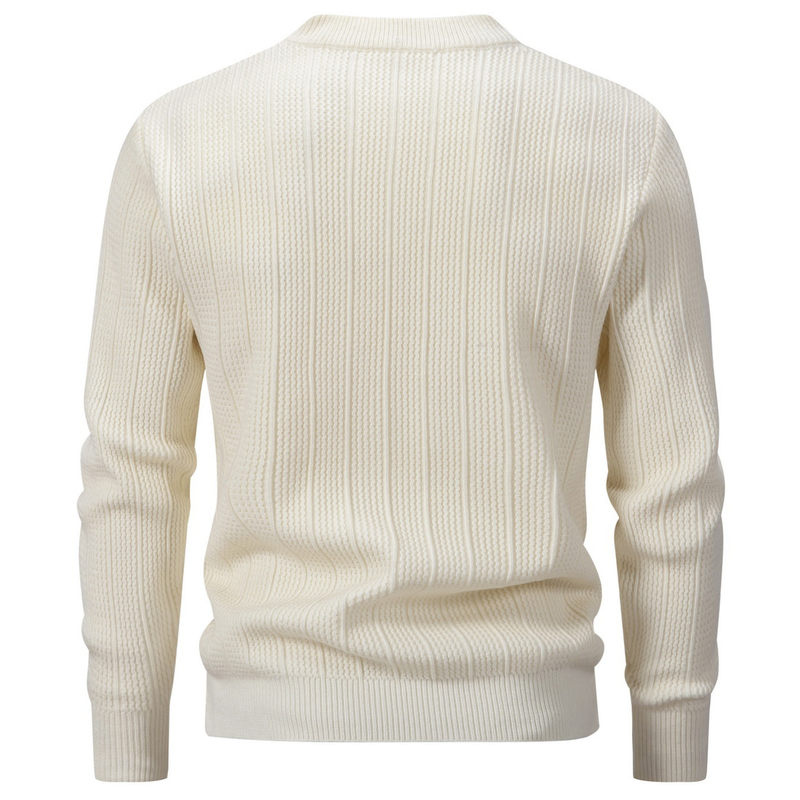 2023 new winter men's slim round neck sweater versatile warm pullover sweater bottoming shirt _voghion.com