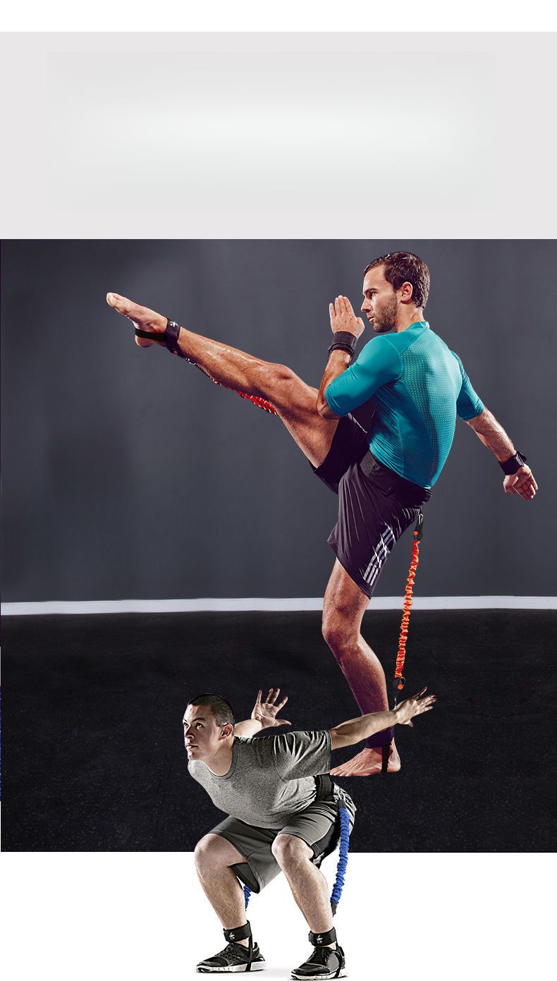 Equipamento de salto Faixa de resistência para salto em altura Corda elástica Músculo da perna Exercício de força explosiva Auxiliar de treinamento de basquete_voghion.com