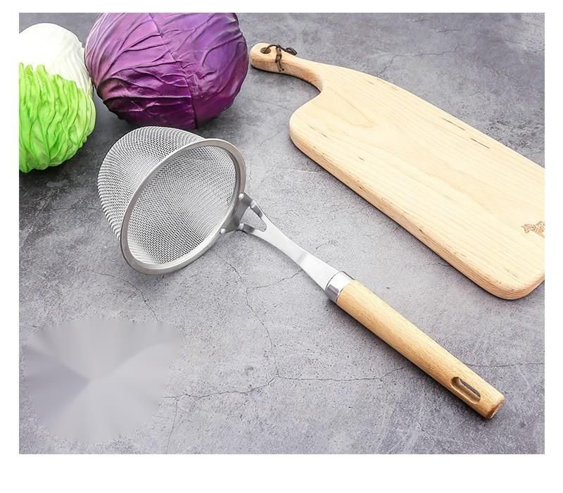 304 Stainless Steel Grease Mesh Separator Oil Strainer Juice Filter Spoon_voghion.com