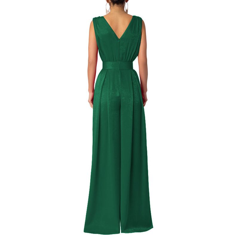Ropa de mujer Moda Verano Nuevo Mono Delgado Cintura Alta Mono Adelgazante Pantalones Rectos de Pierna Ancha para Mujer_voghion.com