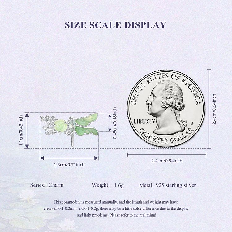 Dragonfly Charm Sterling Silver Charm, BSC1106_voghion.com