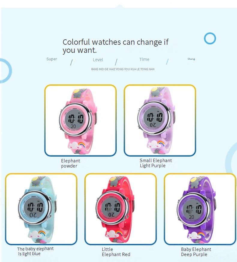 Orologio per bambini Orologio elettronico sportivo con sveglia, impermeabile, a LED, per studenti e bambini_voghion.com