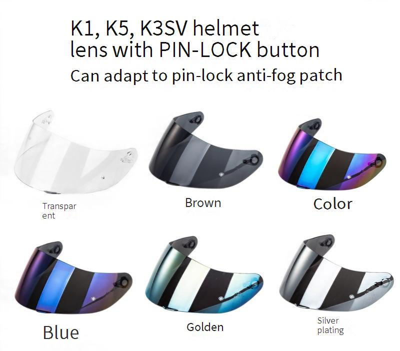 Con detrazione antiappannamento delle unghie Lenti per casco K3SV K1 K5 Lenti per casco da moto Lenti rinforzate_voghion.com