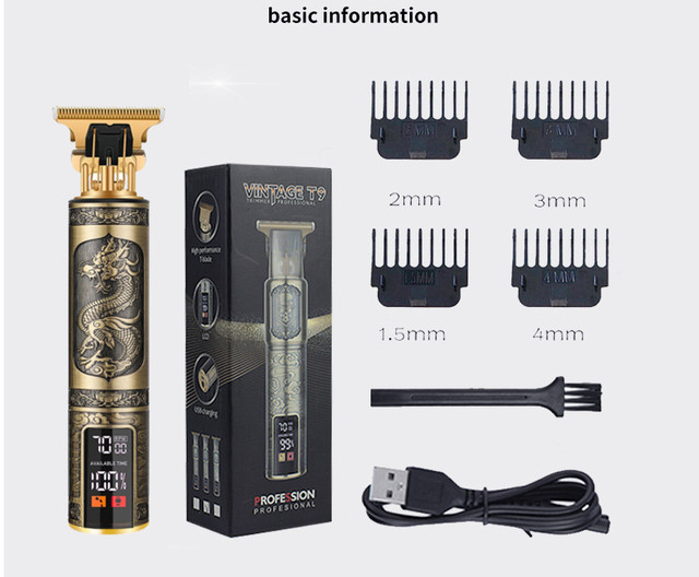 Elektrische kapper T9 geüpgraded LCD oplaadbare retro oliekop snijmachine elektrische duwschaar schaamhaar tondeuse machine voor vrouwen_voghion.com
