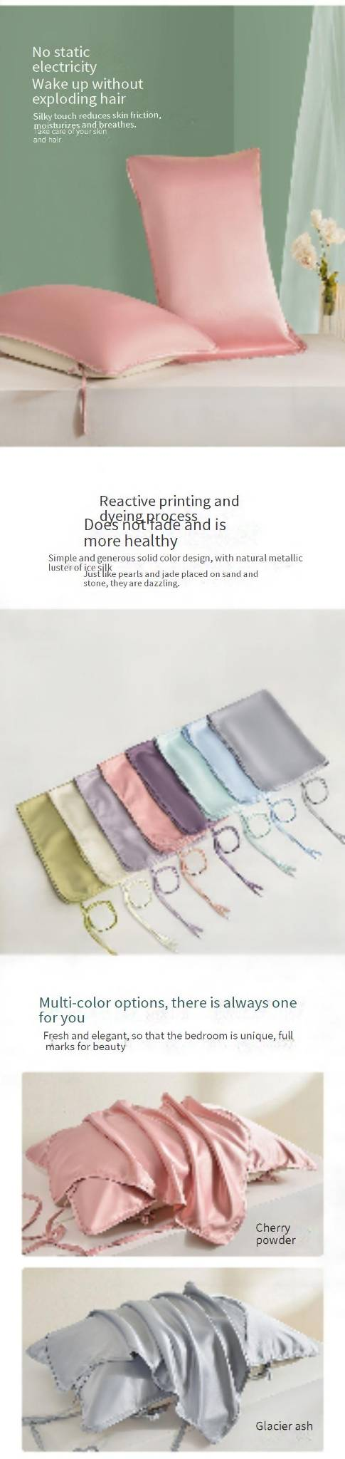Cooling Bamboo Fiber Pillowcase - Breathable & Washable For Summer Ultra-Smooth & Skin-Friendly (Standard/Queen Size Classic White)_voghion.com
