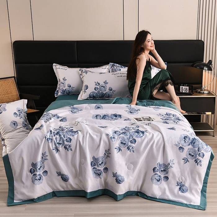 Set di piumoni estivi lavabili in Tencel - 4 pezzi, rinfrescanti e setosi, traspiranti e ipoallergenici_voghion.com