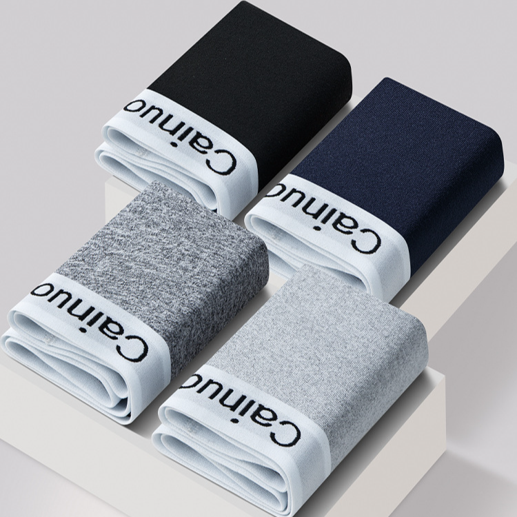 Sous-vêtements pour jeunes hommes, pantalons plats à taille moyenne pour hommes, styles pour hommes, sous-vêtements antibactériens et respirants à quatre coins_voghion.com