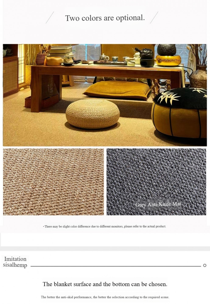 Sisal-Like Doormat - Custom Cut Entry Rug For Front Door, Living Room & Bedroom (Non-Slip Backing, Easy To Trim, Washable, Multiple Colors)_voghion.com