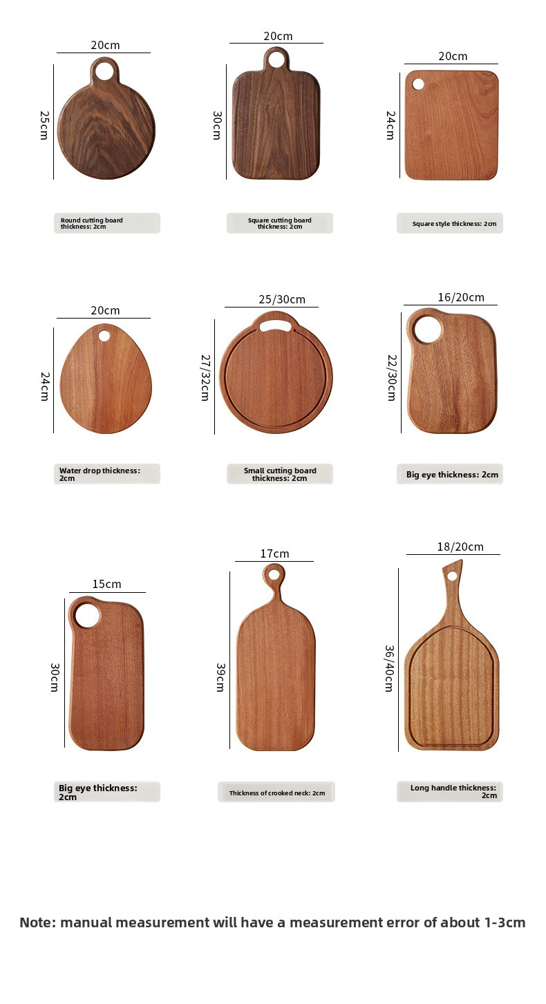 Kids Wooden Cutting Board - Mini Fruit & Steak Chopping Board Creative Baby Feeding Plate With Ebony Wood_voghion.com