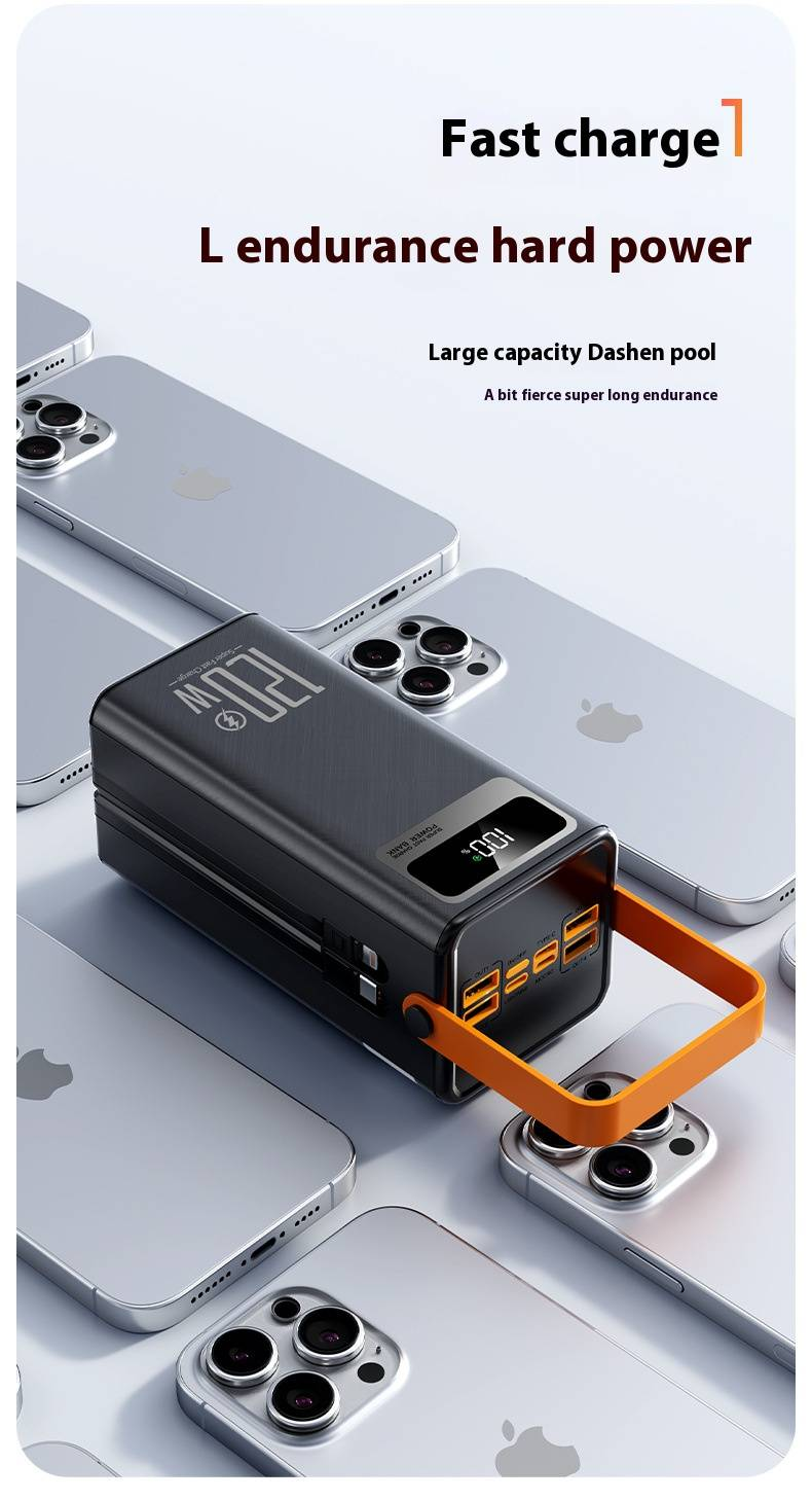 60000mAh Ultra-High Capacity Power Bank With Fast Charging, Portable External Battery Pack For Outdoor Camping, Travel, And Emergency Use_voghion.com