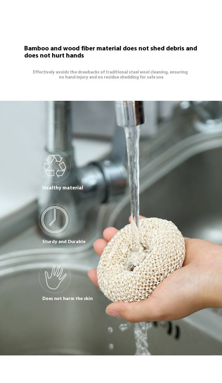 6-Pack Bamboo Fiber Dish Brushes – Long Handle Kitchen Scrubbers For Pots, Pans & Stovetops (Eco-Friendly, Durable Bristles, Hanging Hook)_voghion.com