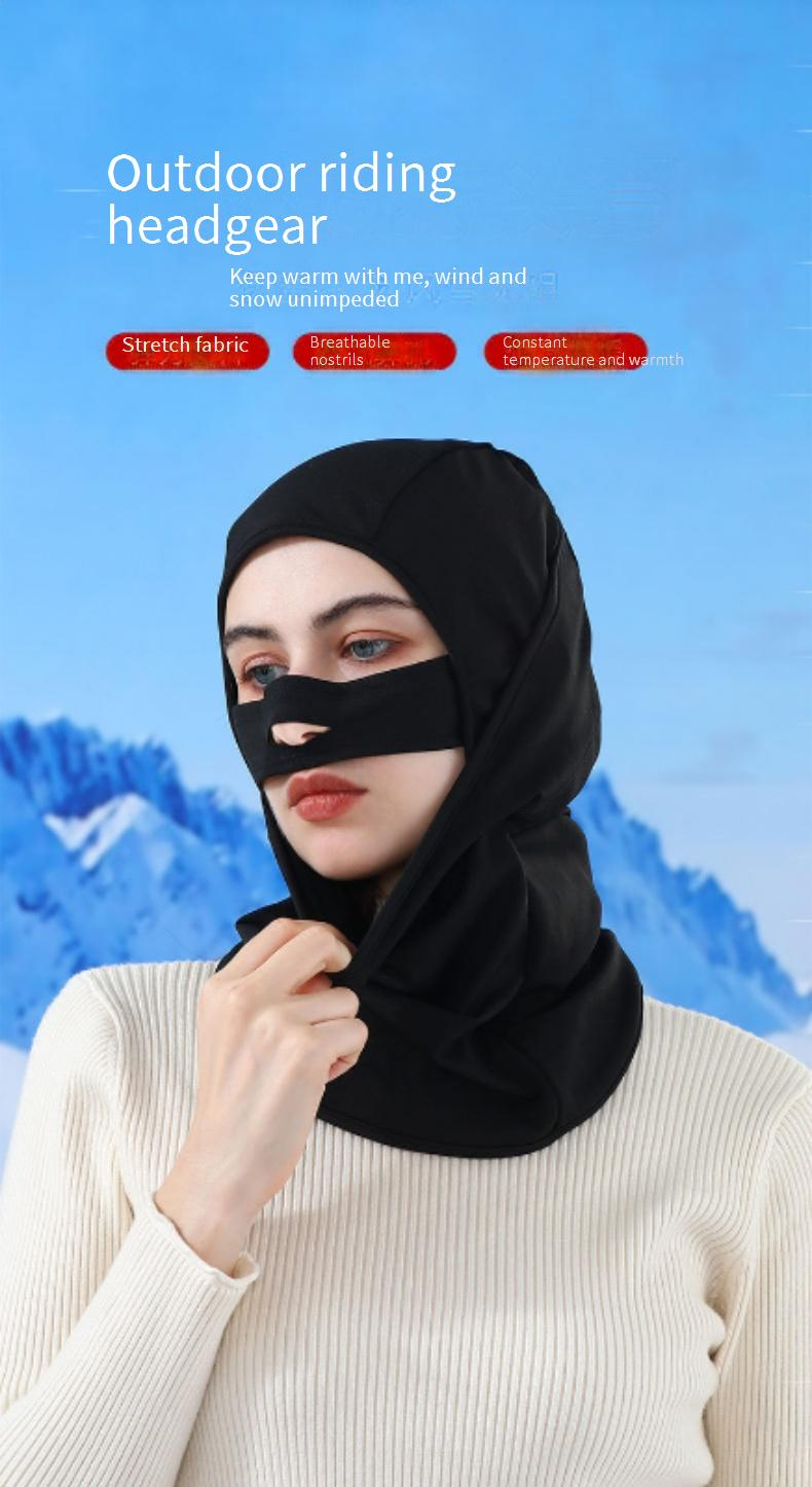 Passamontagna da sci ad asciugatura rapida Ruidong per uomo e donna - Maschera termica antivento per sport all'aria aperta, ciclismo e snowboard_voghion.com