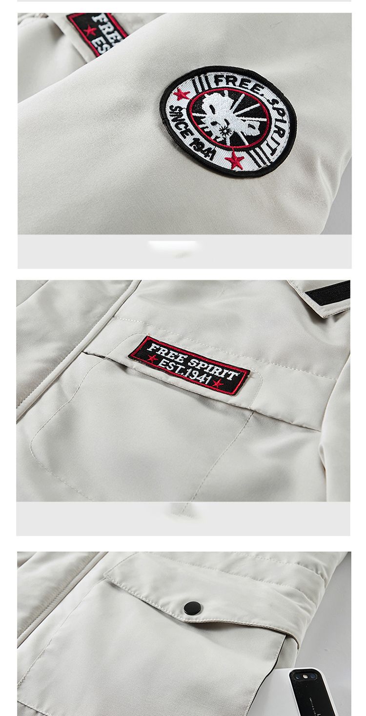 Premium Detachable Hood Winter Coat For Men & Women - Thickened Polyester Padded Jacket With Multiple Pockets, Zip-Front Travel Outerwear_voghion.com