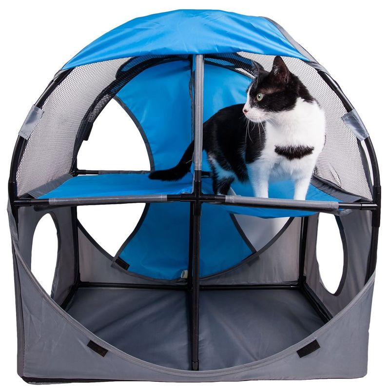 Pet Life Kitty-Play Obstacle Travel Collapsible Soft Folding Pet Cat House_voghion.com