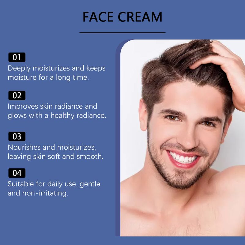 East Moon Creme Hidratante Facial Masculino Creme Facial Masculino Nutritivo, Hidratante, Suavizante, Elástico e Hidratante_voghion.com