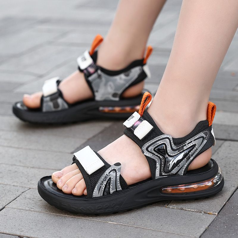 Sandali da ragazzo 2024 New Beach di medie dimensioni suola morbida antiscivolo scarpe estive con cuscino d'aria per bambini_voghion.com