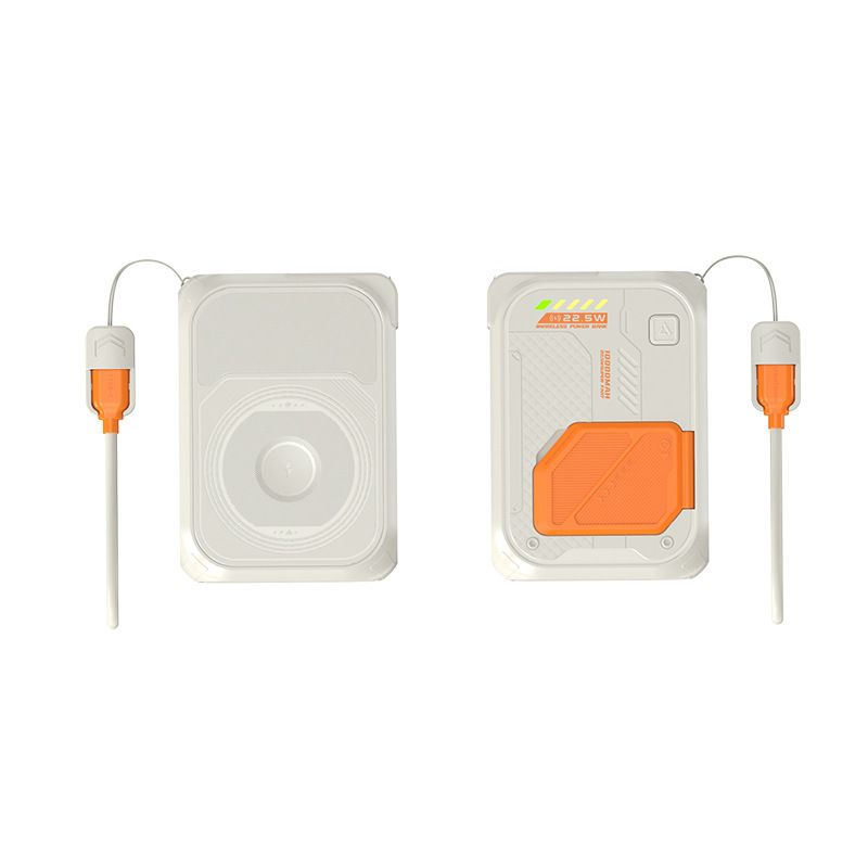 new Arrival New Five-in-One Power Bank Magnetic Wireless Charging Built-in Cable Multi-Functional AC Plug 20000mAh Sufficient_voghion.com