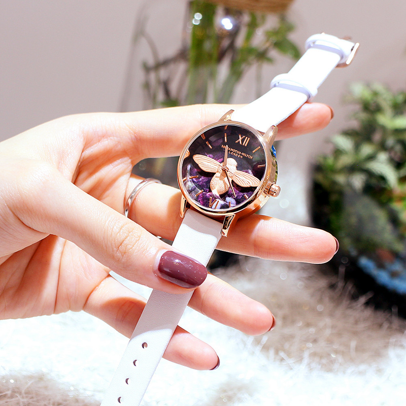 2019 Nuovo stile Instagram da donna, moda, Little Bee, orologio con movimento a cinghia vera_voghion.com